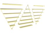 Espositore Per Smalti, Scaffale Da Parete In Metallo A 5 Livelli, Design Triangolare Galleggiante Per Saloni Per Unghie, Oro