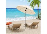 Ombrellone Rotondo Da Spiaggia E Balcone - Ombrellone 175 Cm - Protezione Uv - Impermeabile - Regolabile In Altezza - Inclinabile A 45° - Lavanda