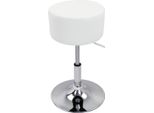 Sgabello Da Bar Bolt Edge Round - Bianco - Ergonomico - Regolabile - Altezza Seduta 52-67Cm - 1 Pezzo