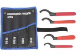 Set Di Chiavi A Gancio - 4 Pezzi - ER32 ER40 APU16 38-42 - Regolazione Coilover E Cnc - Acciaio 45# - Rosso