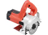 Sega Per Pietra E Piastrelle - Mini Sega Circolare Portatile - Potenza 1,58 Kw - Velocità 13.000 Giri/Min - Lama 11 Cm - Profondità Di Taglio 0-3,4 Cm - Verticale - Rosso/Nero