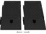 Set Di 2 Rampe Per Soglie - Rampe In Plastica - Antiscivolo - Portatili - Per Sedie A Rotelle - Per Biciclette/Auto/Scooter - Per Gradini/Cordoli - Nero