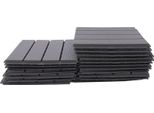 Piastrelle Per Patio - Piastrelle A Incastro - 22 Pezzi 30,5 X 30,5 Cm - Polipropilene (Pp) - Impermeabile - Per Interni Ed Esterni - Grigio Chiaro