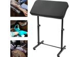Bracciolo Per Salone - Supporto/Tavolino Regolabile - Angolo Di 180°, Altezza 69-102 Cm, Portata 30 Kg, Cuscinetto 70×40 Cm - Nero