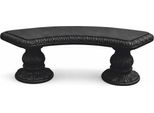 Casa Padrino Panchina Da Giardino In Stile Art Nouveau Nero 156 Cm - Mobili Da Giardino In Stile Barocco E Art Nouveau