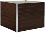 Vidaxl Letto Rialzato Marrone 100 X 100 X 77 Cm Acciaio Zincato