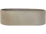Vivanno Vaso Da Fiori In Fibra Di Vetro Solena, Grigio Cemento Design Cemento - 35X20X10 Cm