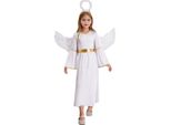 Costume Da Angelo Per Bambina Taglia 164 Cm – Abito Da Angelo Natalizio Con Ali E Aureola Per Halloween, Carnevale E Feste Di Fine Anno