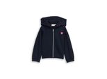 Tom Tailor MäDchen Cropped Hoodie Sweatjacke Mit Stickerei, Blau, Uni, Gr. 128/134