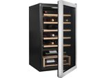 HANSEATIC Weinkühlschrank HWC24FCBH-2, Energieeffizienz: F (A-G), silber (edelstahl), B:47cm H:83cm T:47cm, Weinkühlschränke