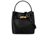 UmhäNgetasche Cluty, Damen, Gr. B/H/T: 18Cm X 19Cm X 13Cm Onesize, Schwarz, Leder, Leicht GläNzend, Unifarben, Taschen UmhäNgetasche, Echt Leder, Made In Italy