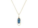 Kette Mit AnhäNger Luigi Merano "AnhäNger Mit Blautopas, Gold 375", Blau, Halsketten, Damen, 45Cm, Gelbgold 375
