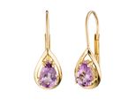 Paar OhrhäNger Jobo, Gold (Gelbgold 333), Ohrringe, Damen, Gelbgold 333, Tropfen 333 Gold Mit Amethyst