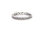 Armband Bruno Banani "Schmuck Geschenk Armkette Panzerkette 10 Mm Breit Silber" Gr. 21, Silber (Edelstahlfarben), ArmbäNder, Herren, 21, Edelstahl, Armband