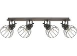 Eglo Deckenspot "Sambatello", Braun (Braun, Silberfarben), 4, Leuchten, Deckenlampe, Deckenspot