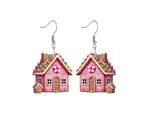 Paar OhrhäNger One Element "Weihnachtsschmuck Ohrringe OhrhäNger Lebkuchenhaus Aus Acryl", Bunt, Ohrringe, Damen, Damen, Acryl