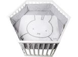 Laufgitter Roba "Miffy, Weiß, 6-Eckig", Baby, Weiß, LaufstäLle Laufgitter, Mit Stoffeinlage Und Nestchen