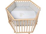 Laufgitter Roba "LiebhabäR, Natur, 6-Eckig", Baby, Beige (Natur), LaufstäLle Laufgitter, Mit Stoffeinlage Und Nestchen