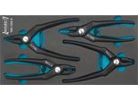 Hazet 163-124/4 Set Di Pinze Per Anelli Di Bloccaggio ∙ 342 Mm X 172 Mm ∙ Numero Di Utensili: 4