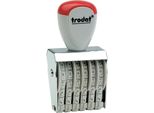 Timbro Numerico Trodat, 6 Cifre, Dimensione Dell'impronta: 9 X 41 Mm