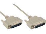 Inline® 11112M Serielles Kabel, 25Pol Stecker / Stecker, Vergossen, 1:1 Belegt, 2M