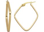 Paar Creolen Firetti "Schmuck Geschenk Gold 375 Ohrschmuck Ohrringe", Gold (Gelbgoldfarben), Ohrringe, Damen, Gelbgold 375