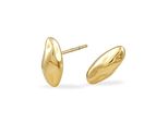 Paar Ohrstecker Copenhagen Studios "Schmuck Geschenk Edelstahl Ohrring Organics", Gelbgoldfarben, Ohrringe, Damen, Edelstahl