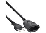 Inline® 16683S Prolunga Euro, Da Spina Euro Ad Attacco Euro, Nero, 3M