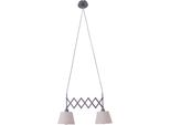 NÄVe Pendelleuchte "Adrienne", Braun (Braun, Natur), 2, H: 135Cm, 1 Stk., Leuchten, E27 Max. 40W, Breite Verstellbar: 38-70Cm, Natur/Braun, Pendelleuchte
