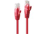 Lindy - Cavo Patch - Da RJ-45 (M) A RJ-45 (M) - 20,0 M - Utp - Cat 6 - Crimpato, A Trefoli, Liscio - Rosso (48039)