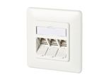 Metz Connect C6Amodul 3 Porte 180°M Scatola Da Incasso, Bianco Puro RAL9010