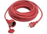 As-Schwabe Cavo Di Prolunga In Gomma 5M Schuko 230V 16A 3G1.5 Rosso Cantiere IP44