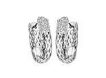Paar Creolen Jobo "Ohrringe Mit 32 Zirkonia", Silber (Silber 925, Weiß), Ohrringe, Damen, Silber 925 (Sterlingsilber), 925 Silber