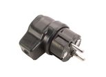 As-Schwabe 62207 Spina Ad Angolo Retto In Gomma Piena, Nera, Sezione Massima 2,5Mm² 230V/16A