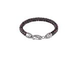 Armband Tommy Hilfiger "Schmuck Edelstahl Armschmuck Lederarmband", Bunt (Edelstahlfarben, Blau, Rot, Weiß, Braun), ArmbäNder, Herren, 22Cm, Edelstahl Leder, Edelstahl, Leder, Armband, Mit Emaille
