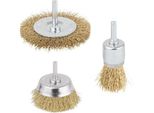 Wolfcraft® Set Di Spazzole In Ottone 3 Pezzi.