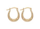 Paar Creolen Firetti "Schmuck Geschenk Gold 375 Ohrschmuck Ohrringe", Gelbgoldfarben, Ohrringe, Damen, Gelbgold 375