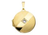 MedallionanhäNger Jobo "AnhäNger Medaillon Rund 21 Mm", Gold (Gelbgold 333), SchmuckanhäNger, Damen, Gelbgold 333, 333 Gold Mit Zirkonia