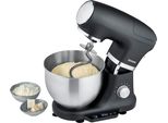 SEVERIN Küchenmaschine KM 3898 mit integrierter Waage, schwarz (edelstahl, schwarz), B:23,5cm H:38cm T:35,5cm, Küchenmaschinen, Küchenmaschine