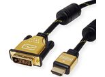 Roline Gold Cavo Monitor Dvi (24+1) - Hdmi, St/St, 10 M