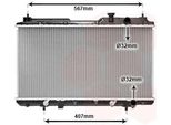 Van Wezel 25002104 - Oe 19010 P3F 901 Radiatore, Raffreddamento Motore Per CR-V I (Rd)