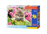 Castorland Gattino Nel Giardino Fiorito, Puzzle 100 Pezzi