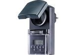Basetech BT-2106308 Presa Di Corrente Timer Digitale Programma Settimanale 1800 W IP44 Funzione Conto Alla Rovescia, Funzione Casuale