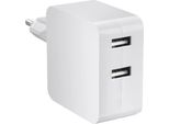 Voltcraft SPS-2400/2+WH-N VC-11331785 Caricatore Usb Presa Di Corrente Corrente Di Uscita (Max.) 4800 Ma 2 X Usb (VC-11331785)