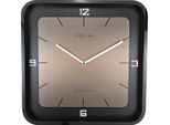 Nextime 3518ZW Orologio Da Tavolo O Da Parete Al Quarzo Quadrato Nero, Marrone