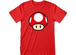 Nintendo Super Mario - Fungo Power Up - Maglietta Rossa - Taglia M