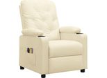 Syfax™ Poltrona Massaggiante Elettrica Crema Pelle Finta