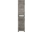 Divisorio 6 Pezzi Grigio 214X166 Cm In Legno Massiccio