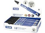 Pennarello Indelebile Milano 12 Pezzi Pvc Nero
