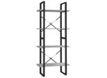 Syfax™ Libreria 4 Ripiani Grigio Sonoma 60X30X140 Cm Legno Multistrato